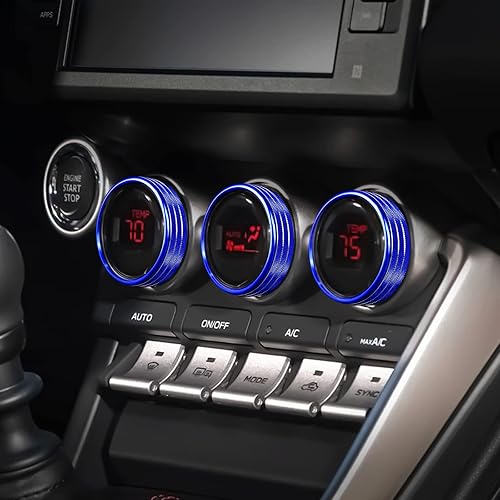Miniatura 4 de KUNGKIC Para Subaru BRZ Toyota GR86 2021 2022 2023 2024 2025 Cubierta de botón de aire acondicionado estilo deportivo Decoración interior de