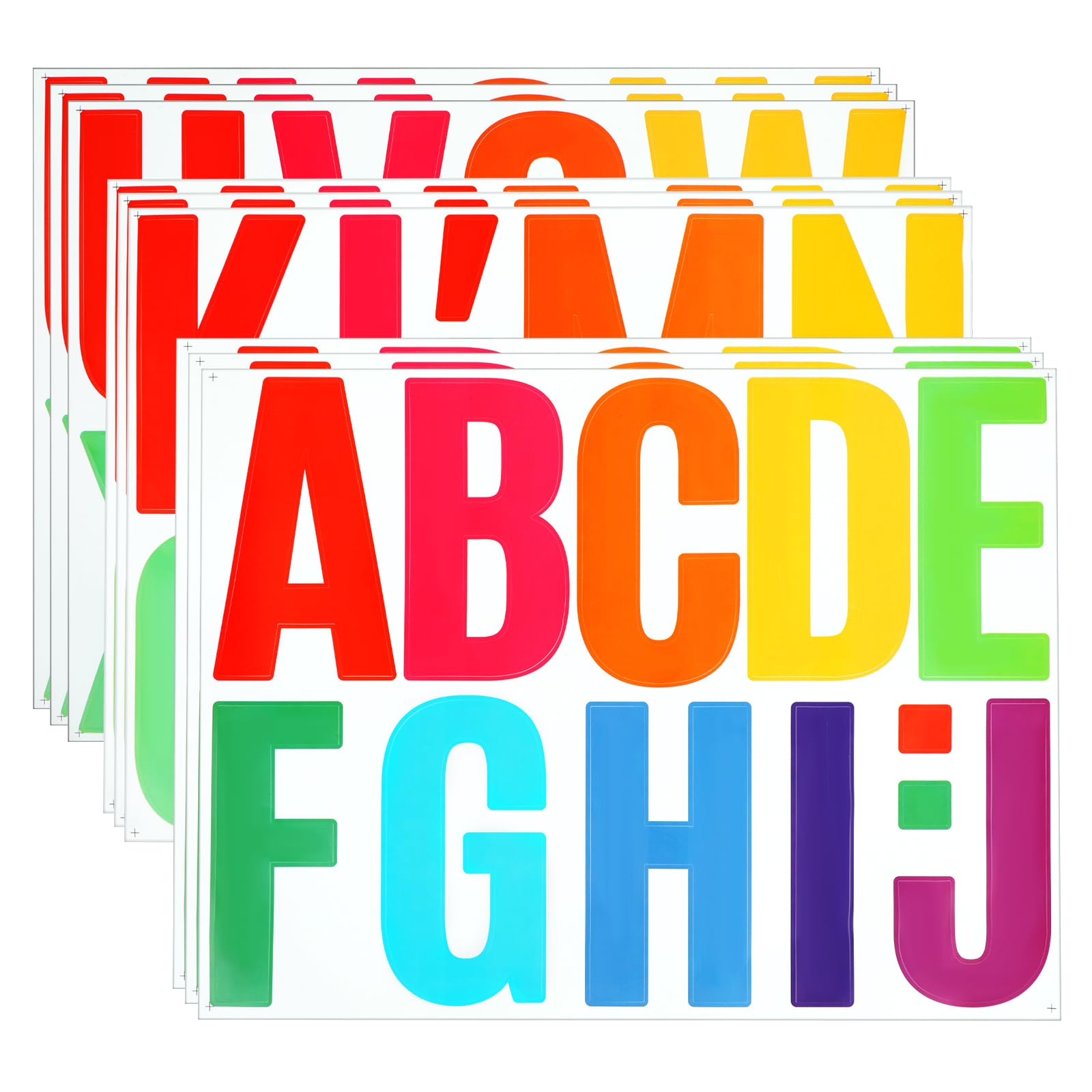 25 Letters Large Sticker Letters 15cm / 6 Inch Self Adhesive Vinyl Sticker ...