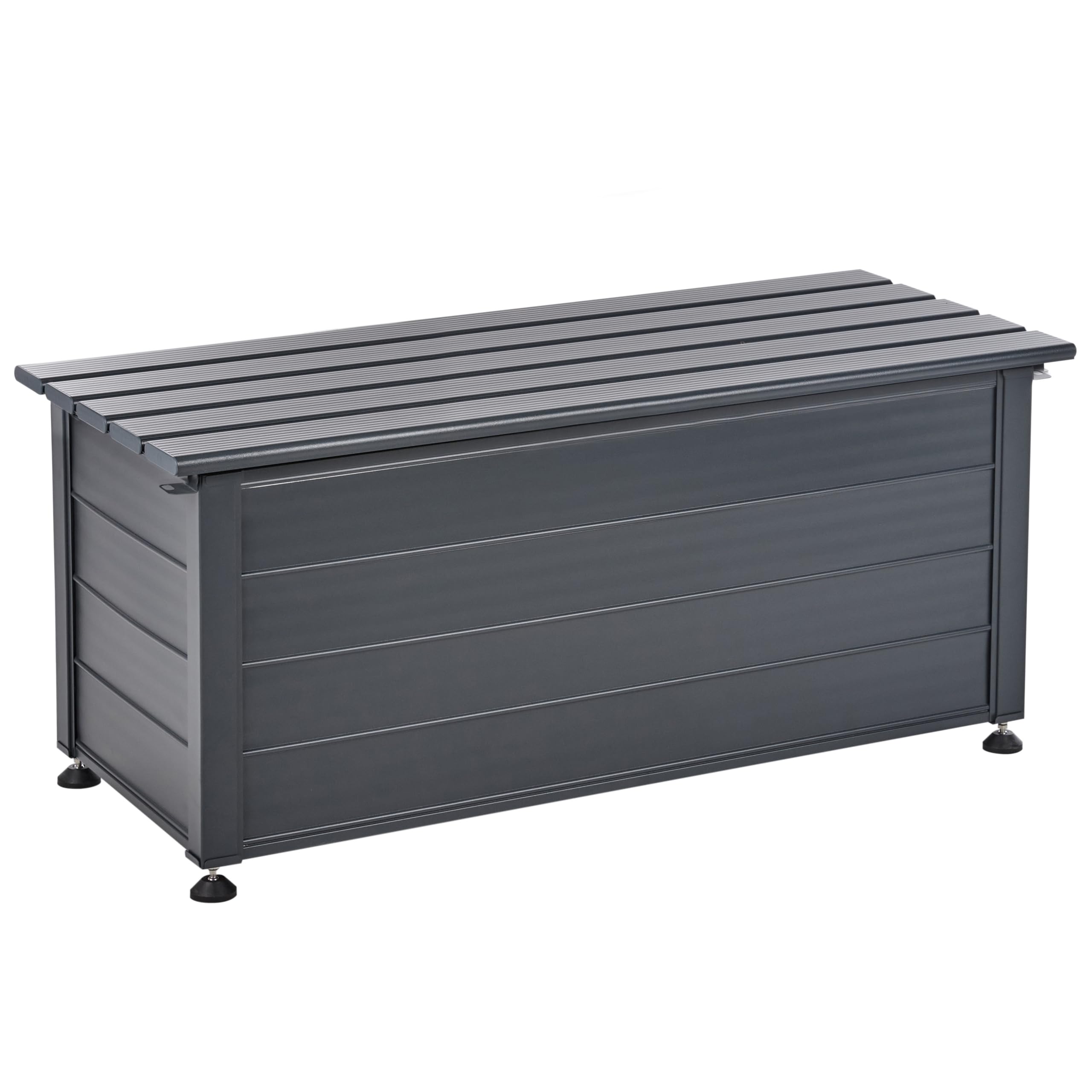 Skrzynia ogrodowa aluminium 190 l meble ogrodowe przechowywanie ciemnoszara Campalto