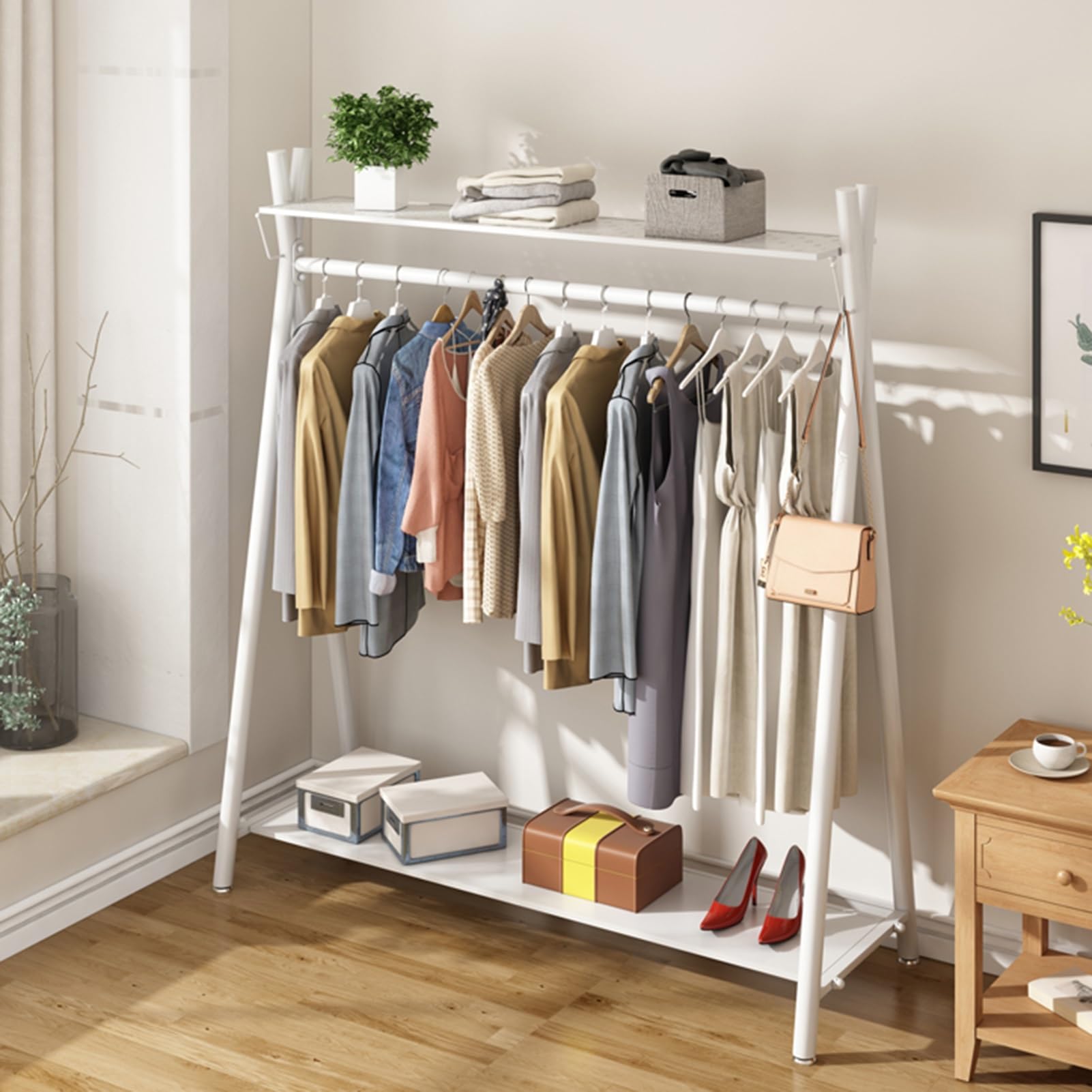 Portant à vêtements multifonctionnel pour organiser la chambre