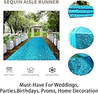 Vista 31 de ShinyBeauty Pasillo de Lentejuelas Negras Brillantes de 2 pies x 15 pies Alfombra Brillante para Bodas, Graduaciones, Fiestas, Alfombra Negra