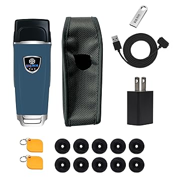 JWM Guard Patrol Tour Management System, 125KHz RFID Guard Tour Security System Waterproof&Shockproof Guard Patrol Systems Checkpoint Tour 10Checkpoints+2Guard Card+CD Software