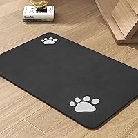 Vista 18 de Tapete para comedero de mascotas, absorbente, para tazón de alimentos y dispensador de agua del perro, no deja manchas, se seca rápido