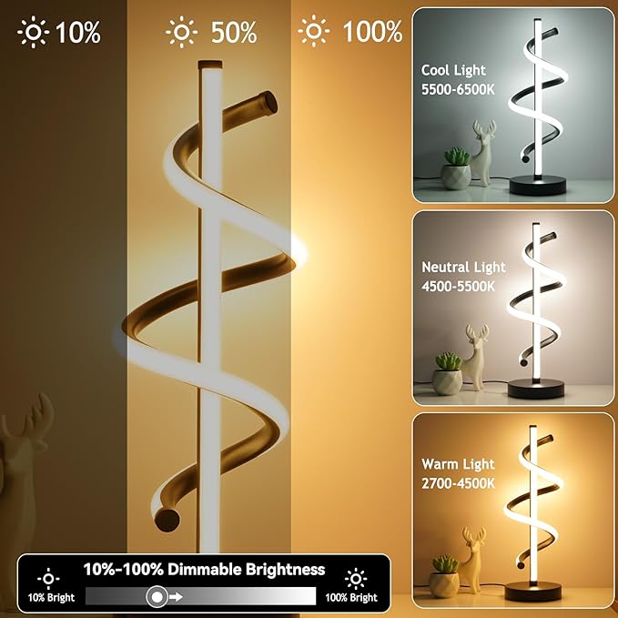 Lámpara de Mesa LED Negra NUÜR con Efecto Diamante miniatura 5