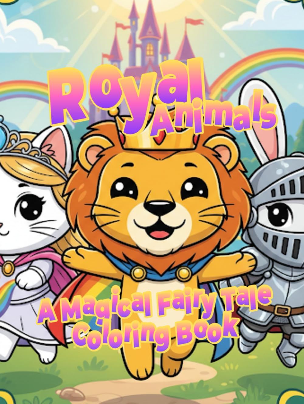 Royal Animals – Fairy Tale Coloring Book for Kids: Princes, Princesses and Brave Knights | Ages 4–8 | Black and White