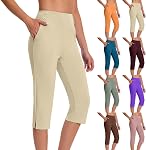 Capri Pants for Women Trendy Stretch High Waisted Crop Office Work Pant Summer Casual Capris Slacks Yoga Dress Pant