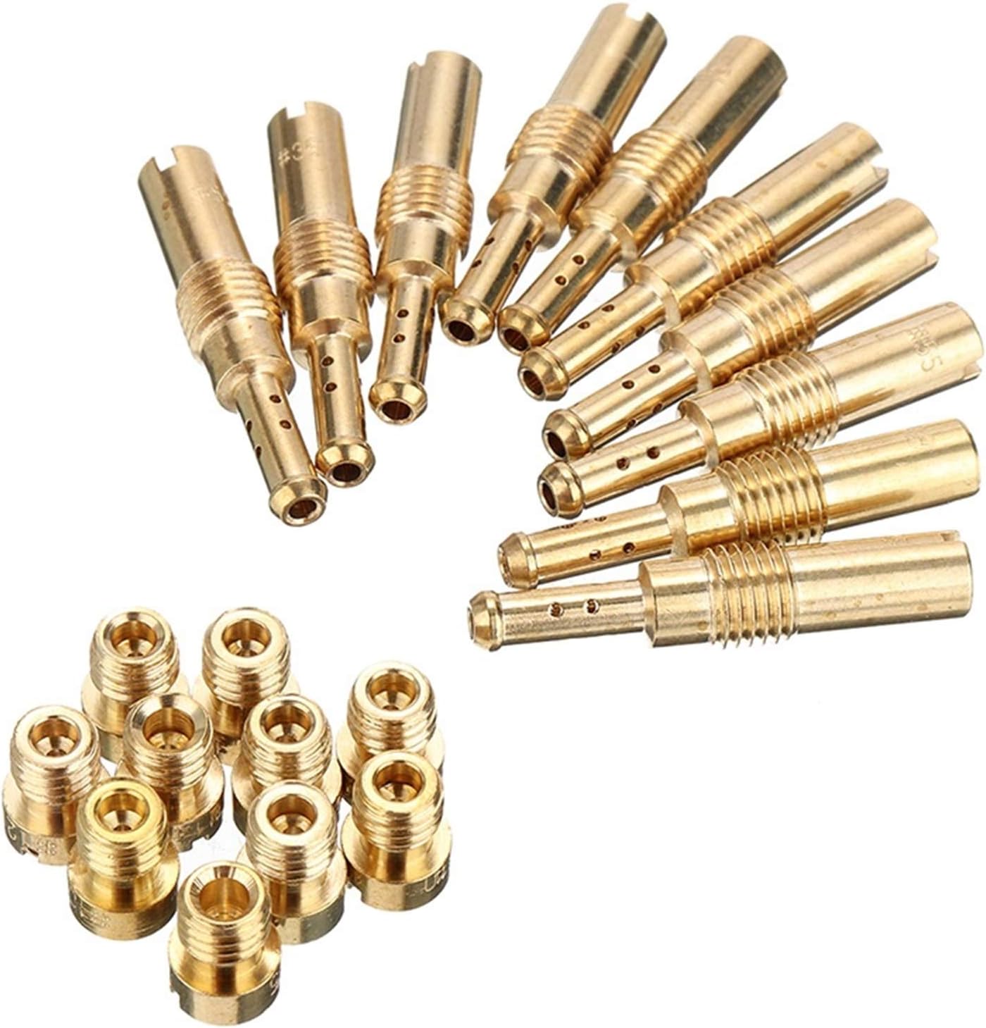 Carburetor Main Jet Kit Slow/Pilot Jet Set Replacement Fir Compatible with PWK CVK Motorcycle Carburetor