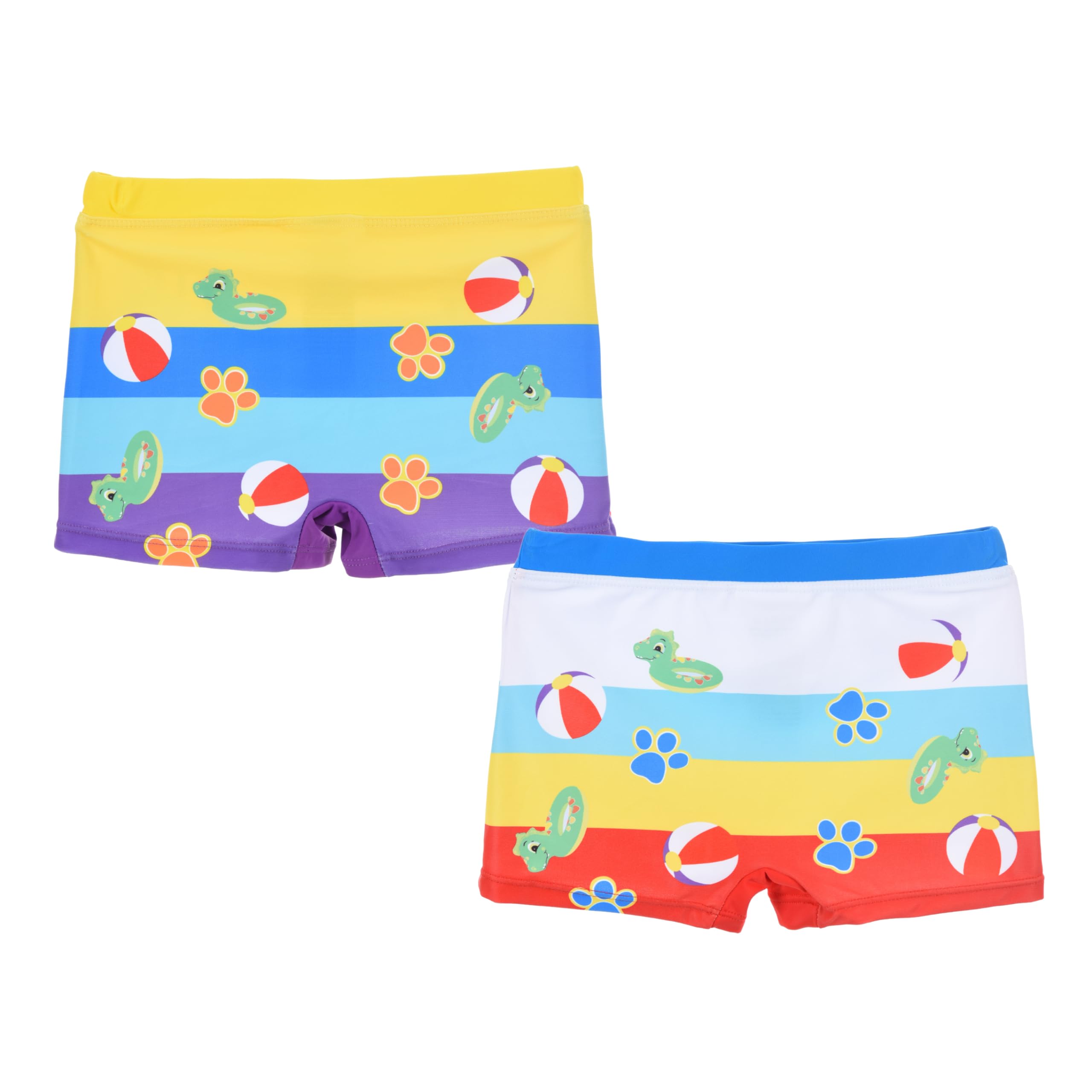 Paw Patrol Shorts de Bain Garçon, 2 Paires de Boxers de Bain, Maillot de Bain Chase et Marshall pour Garçon, Tailles 3 à 8 Ans