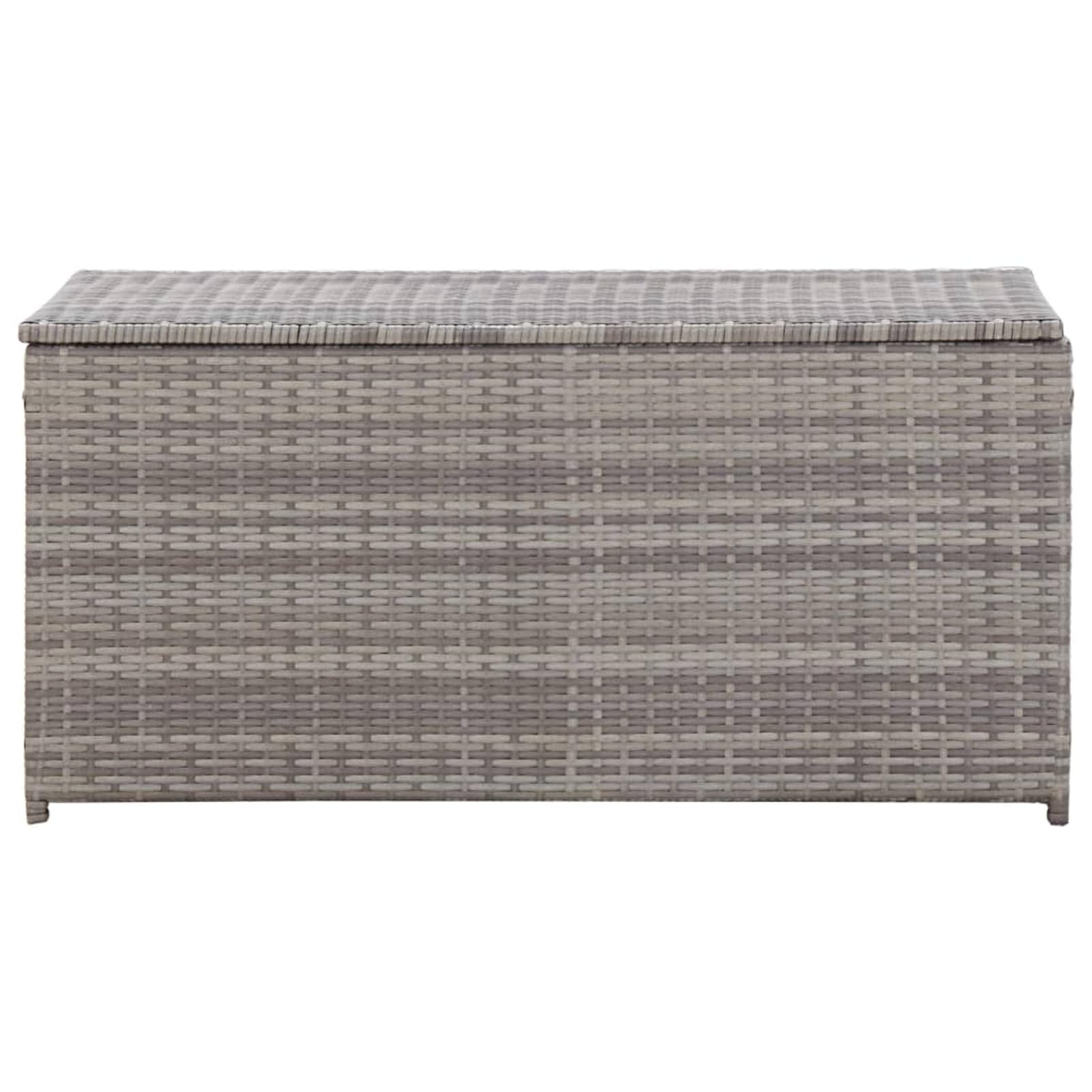 ShGaxin Schowek ogród, Arcon na zewnątrz, Baul Garden Storage, ogród ogrodowy, skrzynia ogrodowa na zewnątrz, rattan, szary 100x50x50 cm