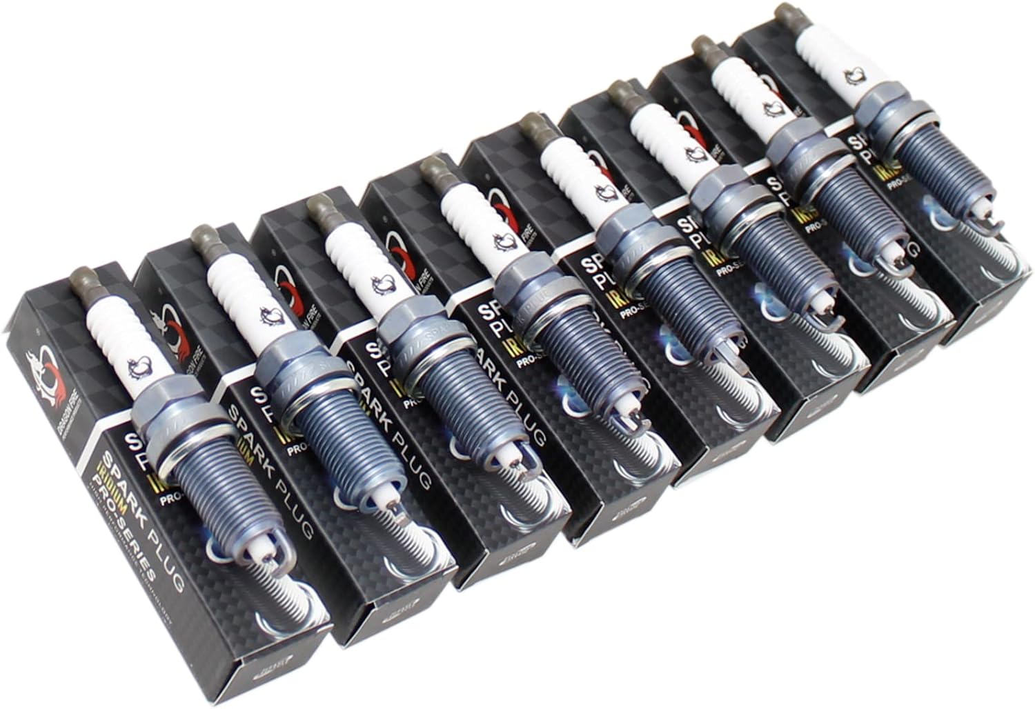 AIP Electronics Dragon FIRE Performance 8pcs Set Iridium Spark Plugs Compatible with 2008-2021 Dodge Chrysler Ram Jeep 2.0L 2.4L 4.7L 5.7L I4 V8 Replaces LZFR5CI-11 92145 OEM Fit DFSP1009x8