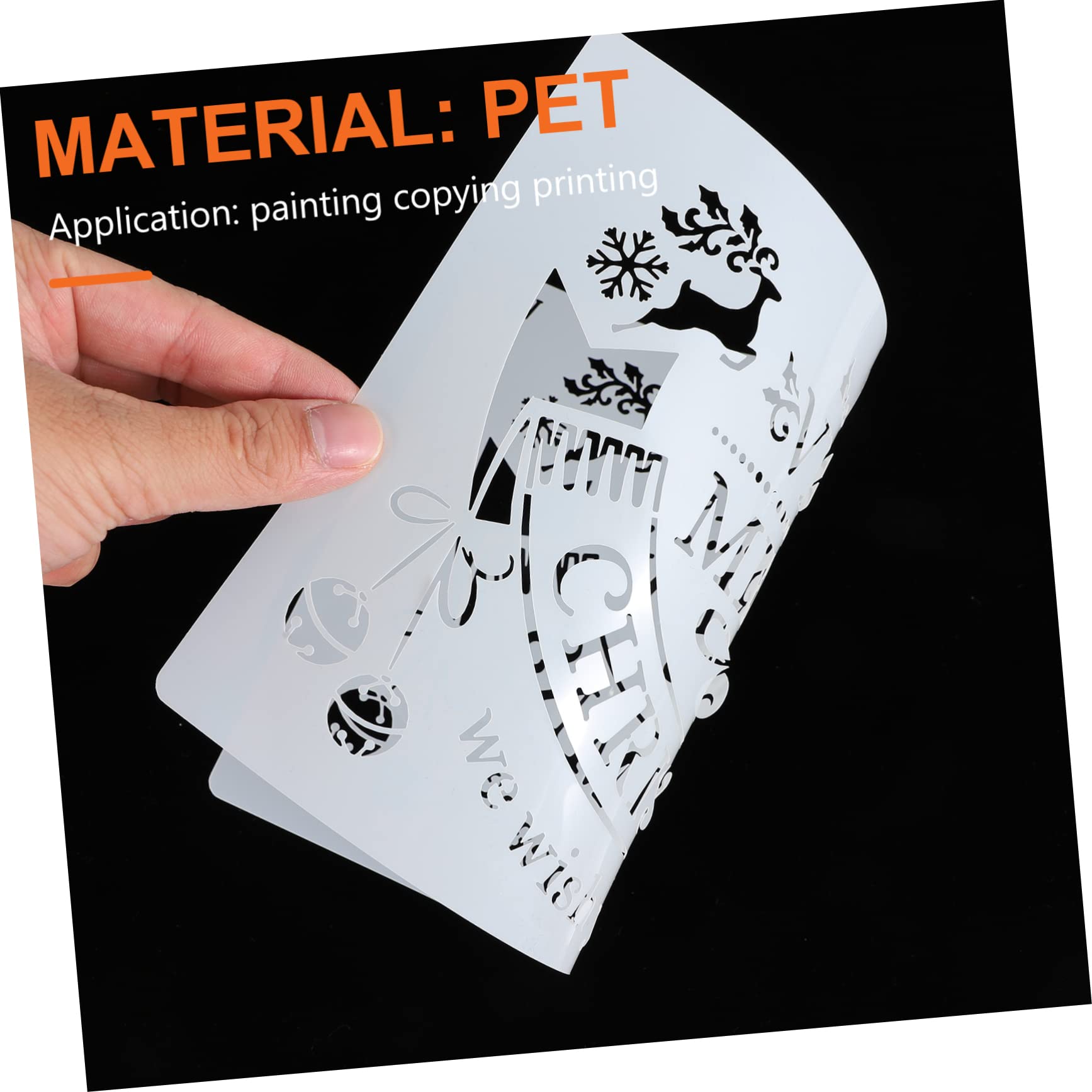 NUOBESTY 3 Set di Perline Artigianali Ornamenti per Feste di Natale Modelli Natalizi per Stencil di Pittura Lisci da Parete Stencil di Perline Finte 12 Pezzi * 3