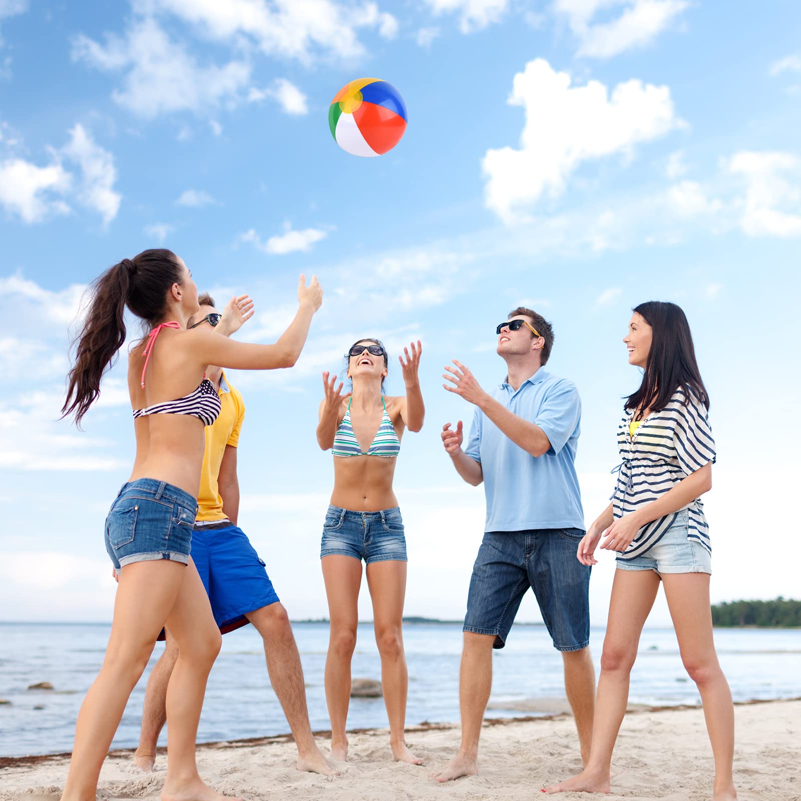 Ballon D'eau 6 Ballons Gonflables Riisoyu 30cm - Jeux Plage Et Piscine | Balles Eau Arc-en-ciel Pour Fêtes été Ballons Plage Arc-en-ciel 30 Cm Lot 6
