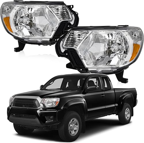Miniatura 8 de Conjunto de faros delanteros para Toyota Tacoma 2005-2011 compatible con camioneta Tacoma 2005 2006 2007 2008 2009 2010 2011 Tacoma Pickup Truck