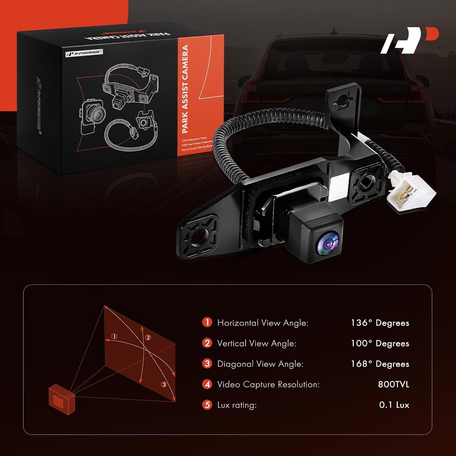 A-Premium Rear View Backup Camera Compatible with Lexus image 2