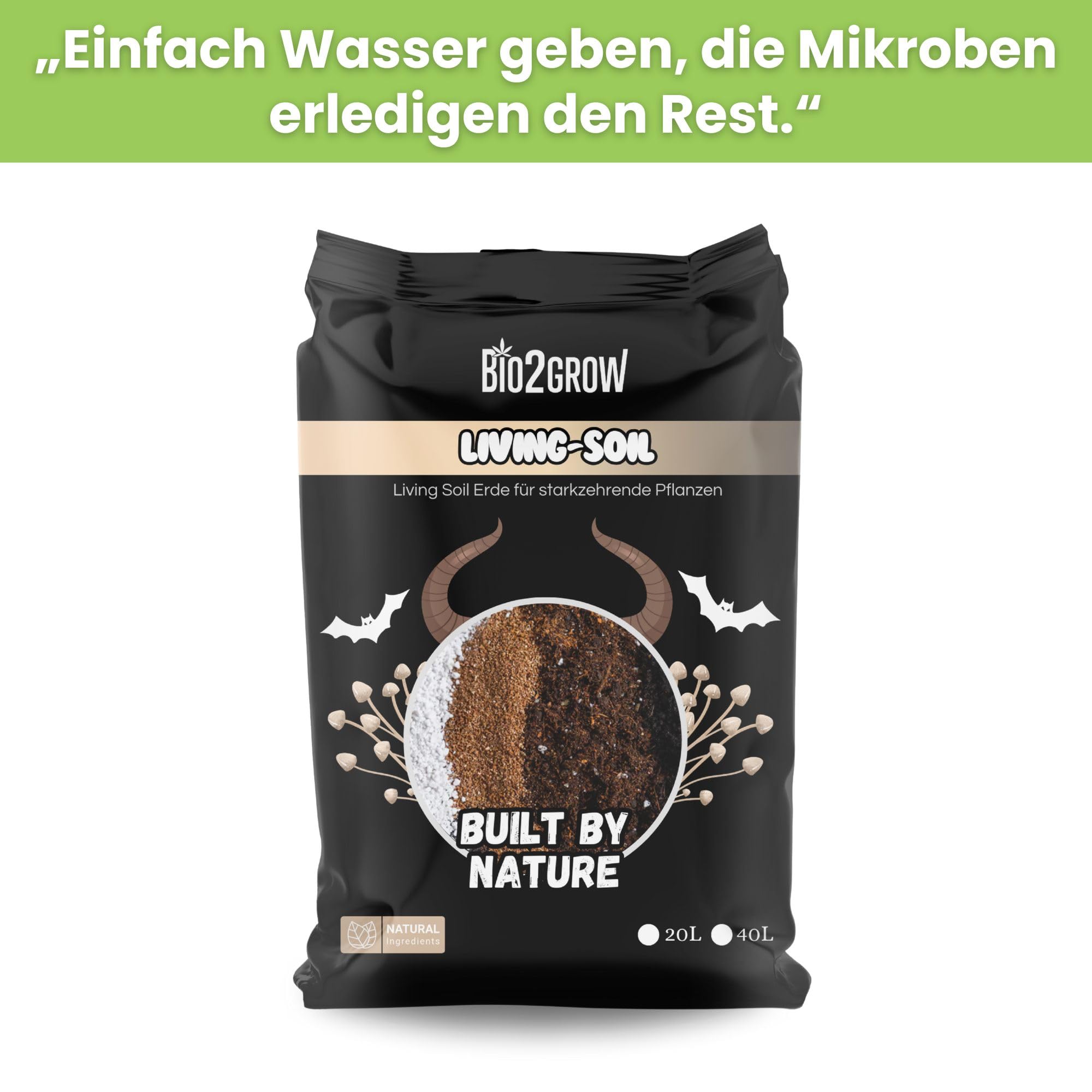 Living Soil 80 Liter - Handgemachte lebende Erde Indoor & Outdoor Blumenerde für Pflanzen Leichte Mischung Gemüse Anbau
