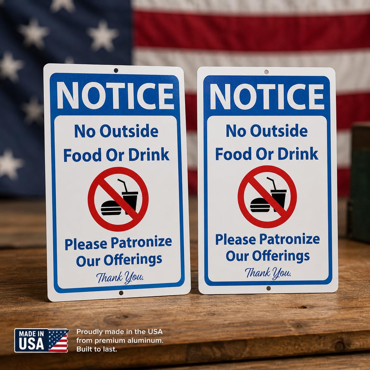 Amazon.com: VictoryStore No Outside Food or Drink Signs, 12 x 18