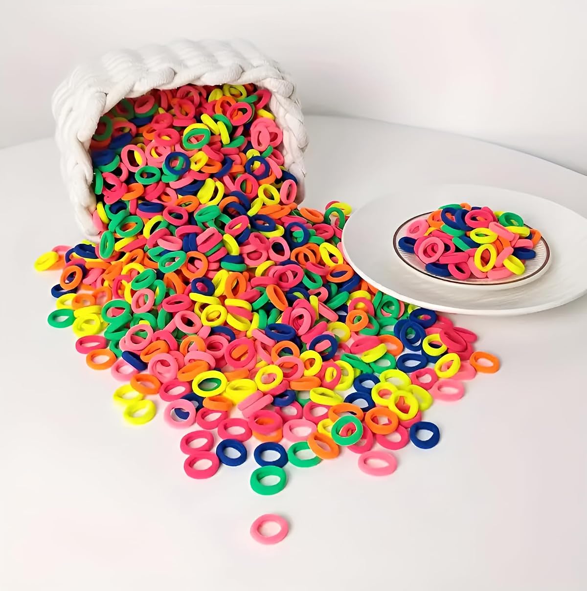 100 Pcs Baby Hair Ties, Seamless Cotton Toddler Hair Ties for Girls and Kids,