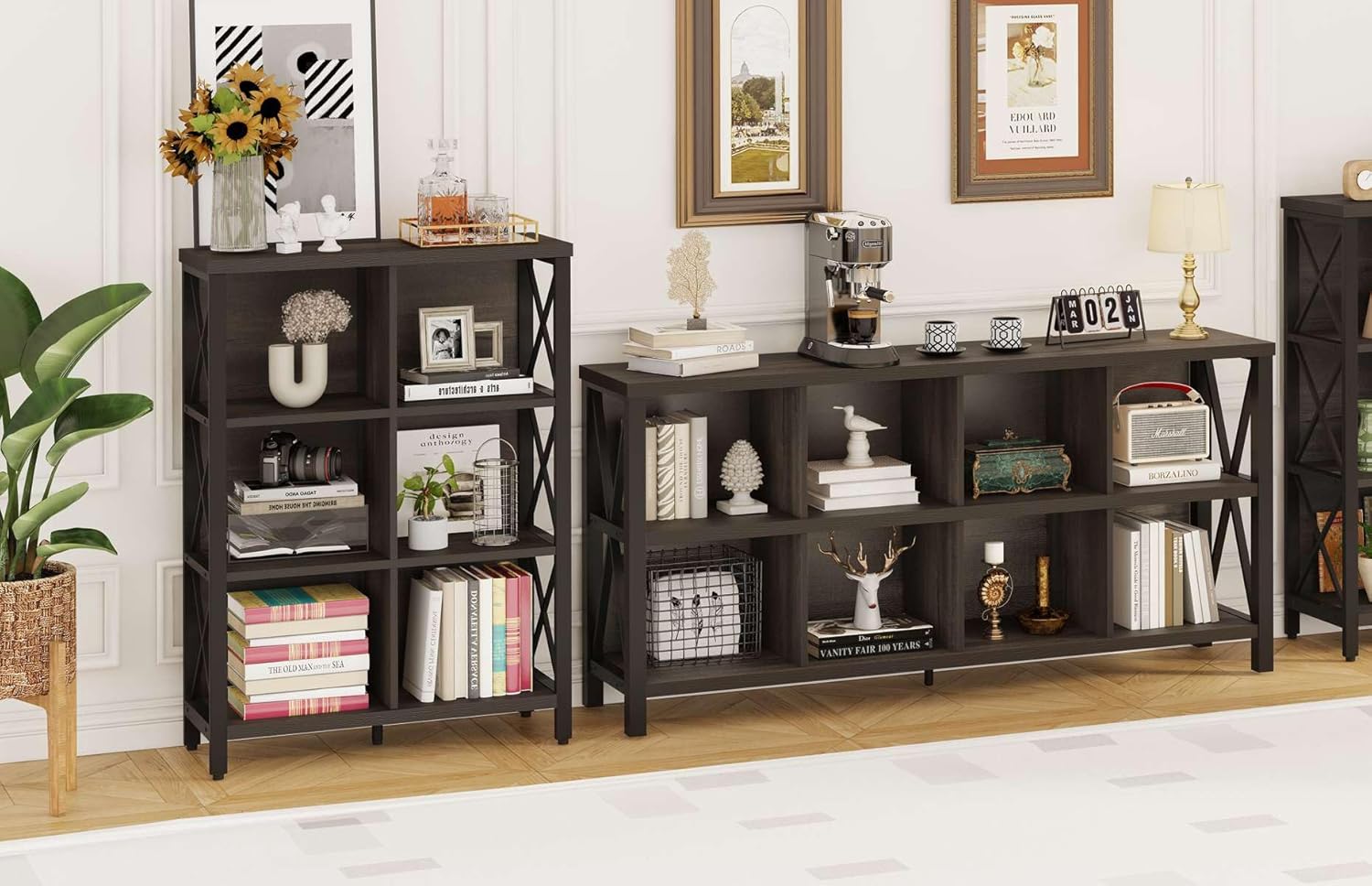 FATORRI 8 Cube Storage Organizer Bookshelf and 6 Cube