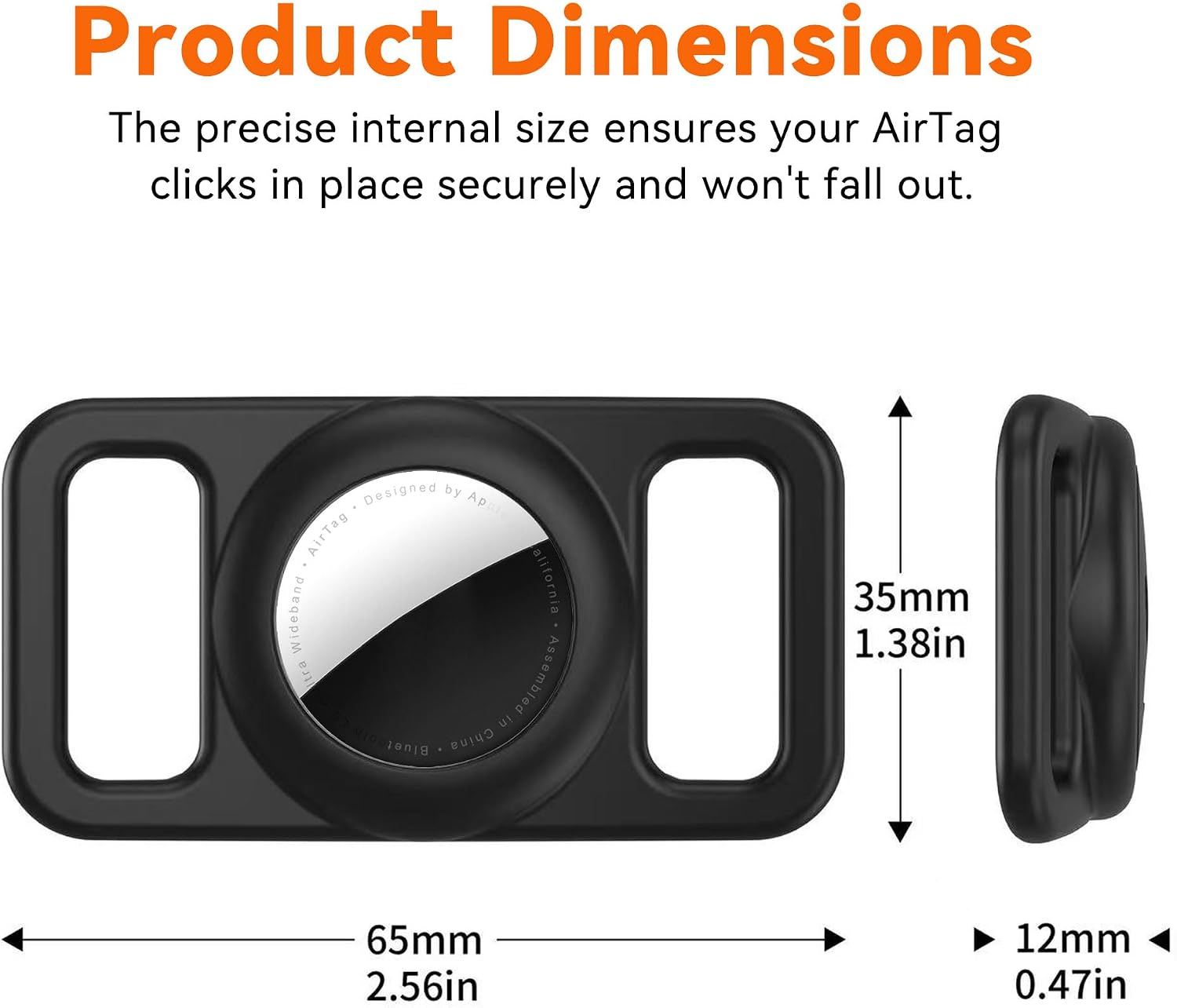 for Airtag Dog Collar Holder (1-Pack Pink) | Waterproof & Secure Silicone Case for AirTag | Anti-Lost Pet Tracker Cover for Dogs & Cats image 5