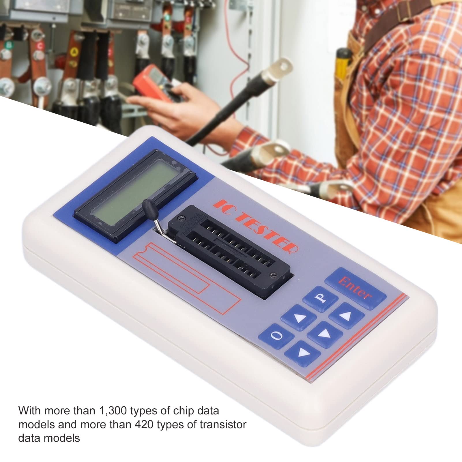 QANYEGN TSH06F Integrated Circuit Meter, IC Transistor Tester Meter, Multifunctional Maintenance Tester Meter for Microelectronics (No terminals)