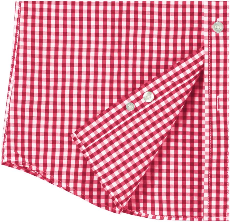 Men's Plaid Casual Slim Fit Long Sleeve Button Down Dress Shirts - Image 4