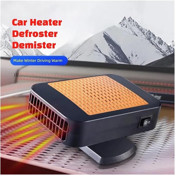 Calefactor Eléctrico Portátil 12V para Auto con Ventilador y Desempañador miniatura 6