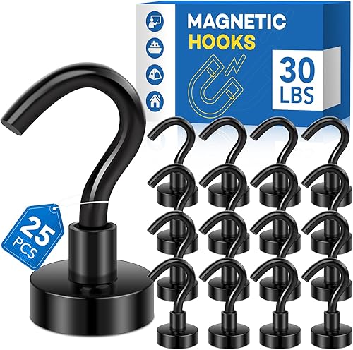 Miniatura 10 de LOVIMAG Ganchos magnéticos fuertes, ganchos magnéticos de 100 libras para cabina de crucero, imanes de neodimio súper potentes para artículos