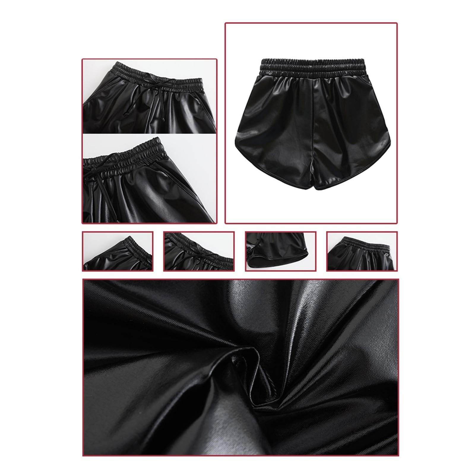 2025 - Pantalones de ejercicio de verano para niños (niños y niñas), pantalones de baile con ribete de cuero, pantalones cortos de tres cuartos, pantalones cortos de baile modernos, altura recomendada