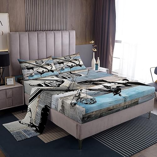 Miniatura 14 de Juego de sábanas retro floral de los 70 de tamaño individual, juego de decoración de cama con flores hippie y hojas con 1 sábana encimera y 1 sábana