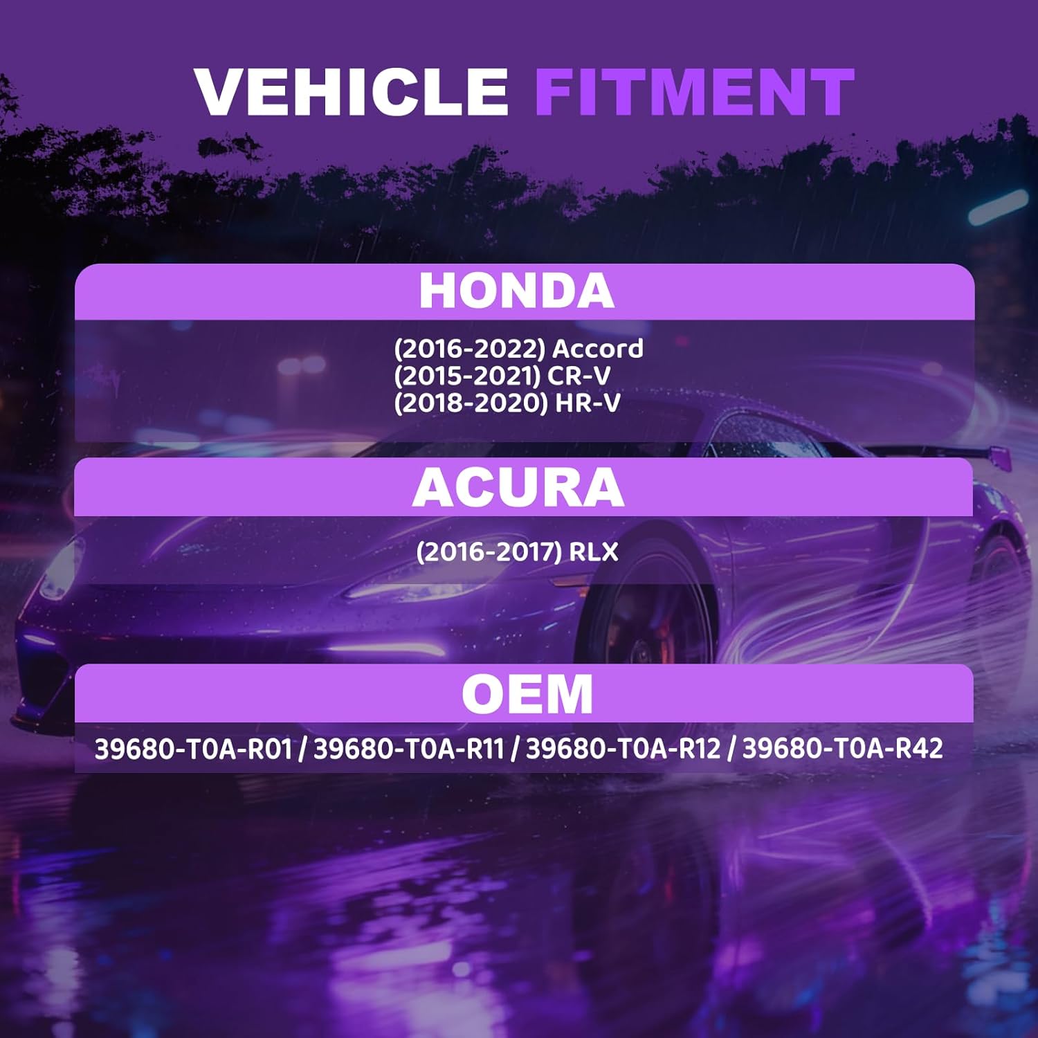 Front or Rear Parking Assist Sensor Pdc Parking Sensor fit for Honda Accord 2016-2022,CR-V 2015-2021,HR-V 2018-2020,for Acura RLX 39680-T0A-R12 39680T0AR01 39680T0A 39680-T0A-R02ZZ