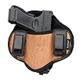 Kosibate Pancake Holster, Gun IWB Holster PU Leather Compatible with G19 23 32 26 27 30 33,M&P Shield,XDs,P320,Taurus PT111 Holsters