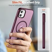 Vista 1456 de SUPFINE Funda magnética para iPhone 11 (compatible con MagSafe) (protección contra caídas de grado militar), translúcida mate a prueba de golpes