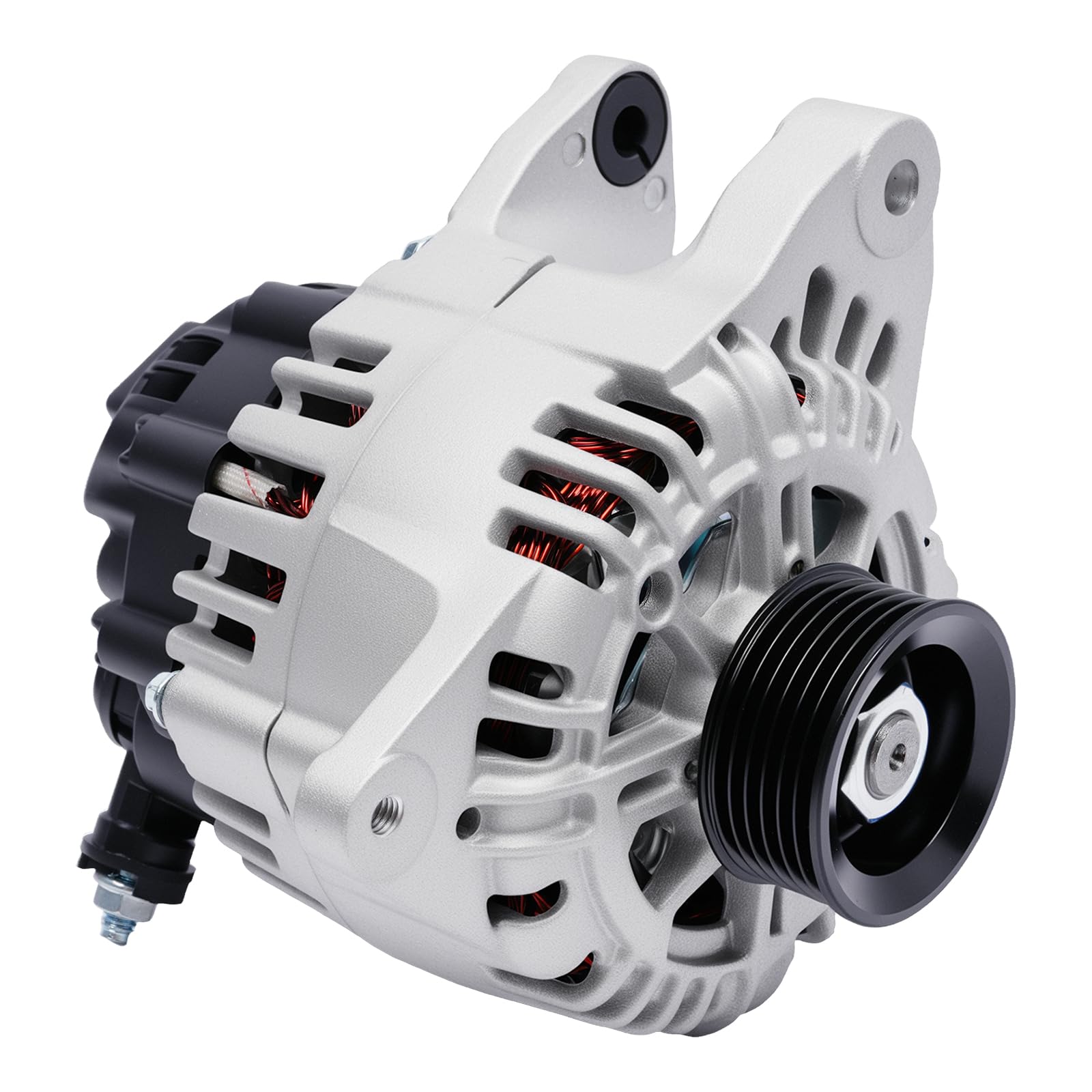 Alternator 11188 New 120A 12V for Santa Fe 2005-2006 V6 2.7L, Sonata 2005, Tucson 05-09, Magentis & Optima 05-06 V6 2.7L, Sportage 05-10, Replace OE Part 11188N 3730037800RU 3730037800-image-18