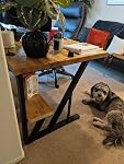 Metal Furniture Legs Table Legs H28 x W24 Inch Black,Dining Metal Table Leg 2-Tier,Office Table Legs Computer Desk Legs Country Style Table Legs,Set of 2 Modern,DIY Iron Bench Legs