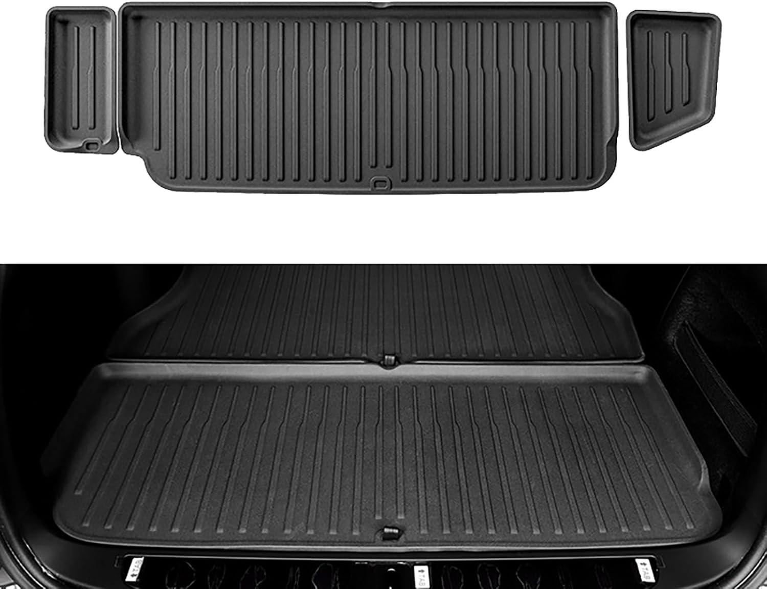 Floor Mats for Tesla Model X (6 Seats) 2022, All-Weather Rubber Automotive Car Floor Mats, Waterproof Anti-Slip Accessories Carpet,Cargo Mat
