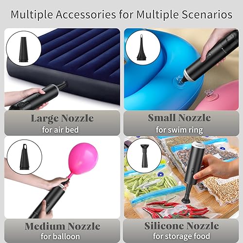 Miniatura 4 de Dijkoo Aspiradora de mano para automóvil, 15000 Pa, alta succión potente con luz LED y SOS, mini aspiradora inalámbrica portátil para auto, oficina