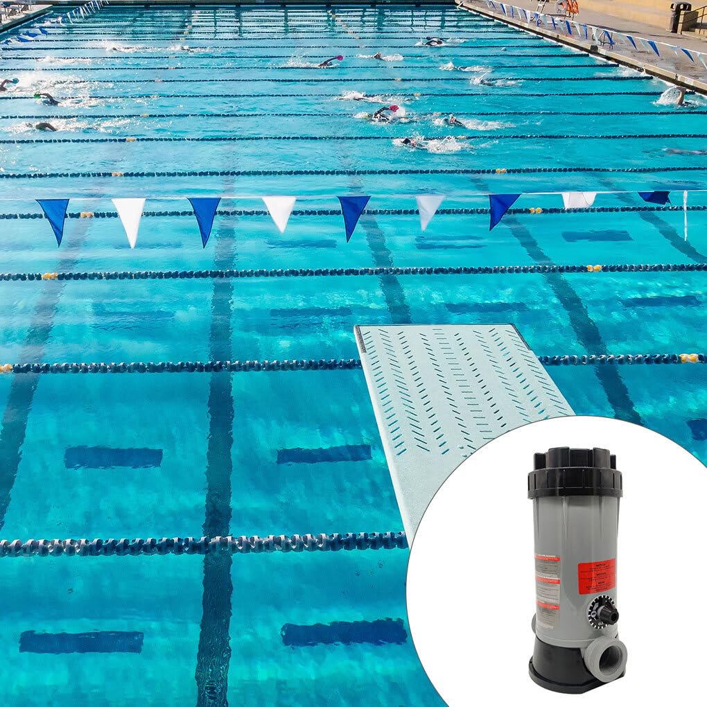 CL-200 Alimentador químico automático Dispensador de Cloro a Prueba de Agua a Prueba Fugas Dispositivo dosificación Resistente al Desgaste para Piscina sobre el Suelo