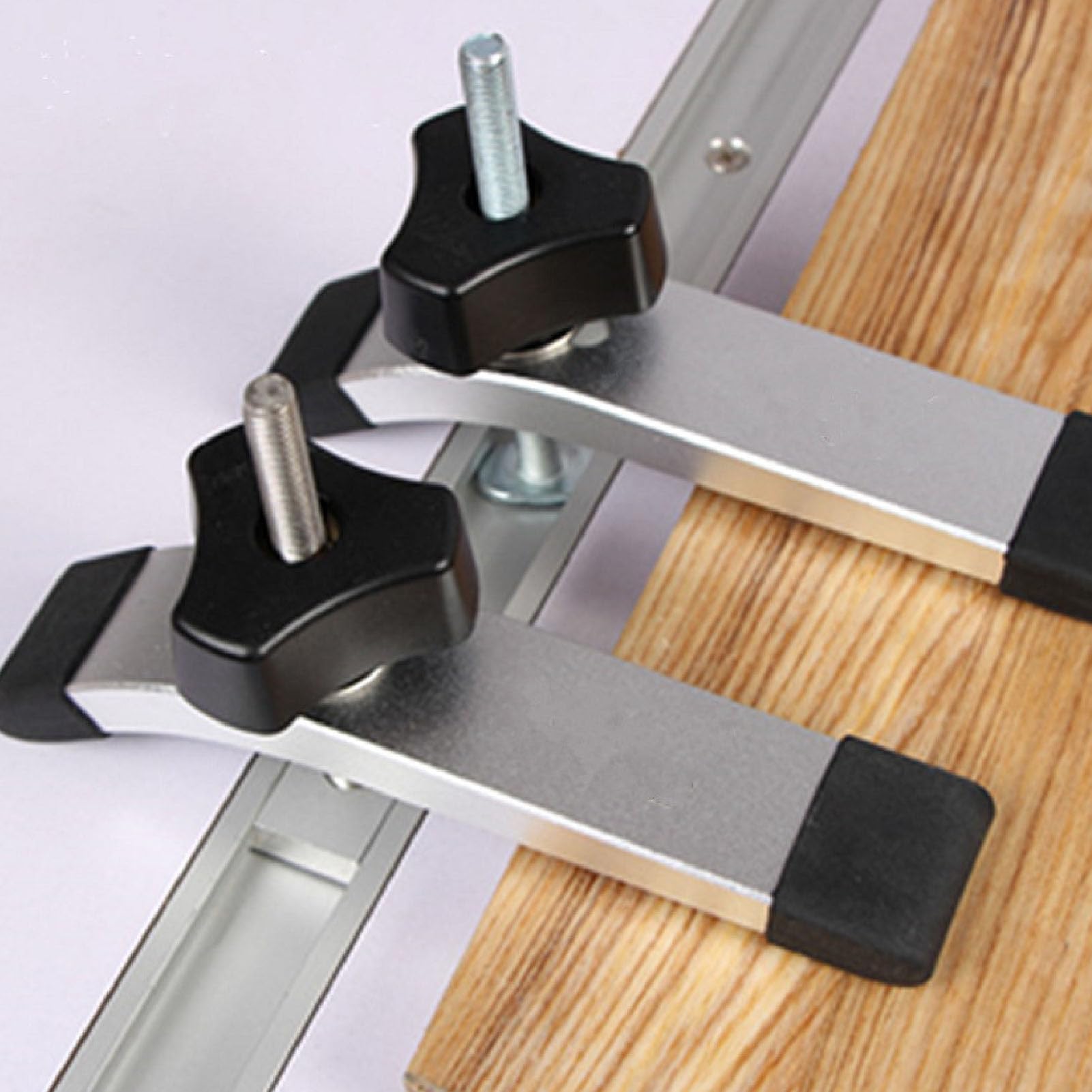 Kit de Perilla de Riel en T, 10 Pernos M8 X 100 Mm para Plantillas y Accesorios de Carpintería, Perillas Roscadas y Pernos con Ranura en T para Ranura en T y de Riel en T