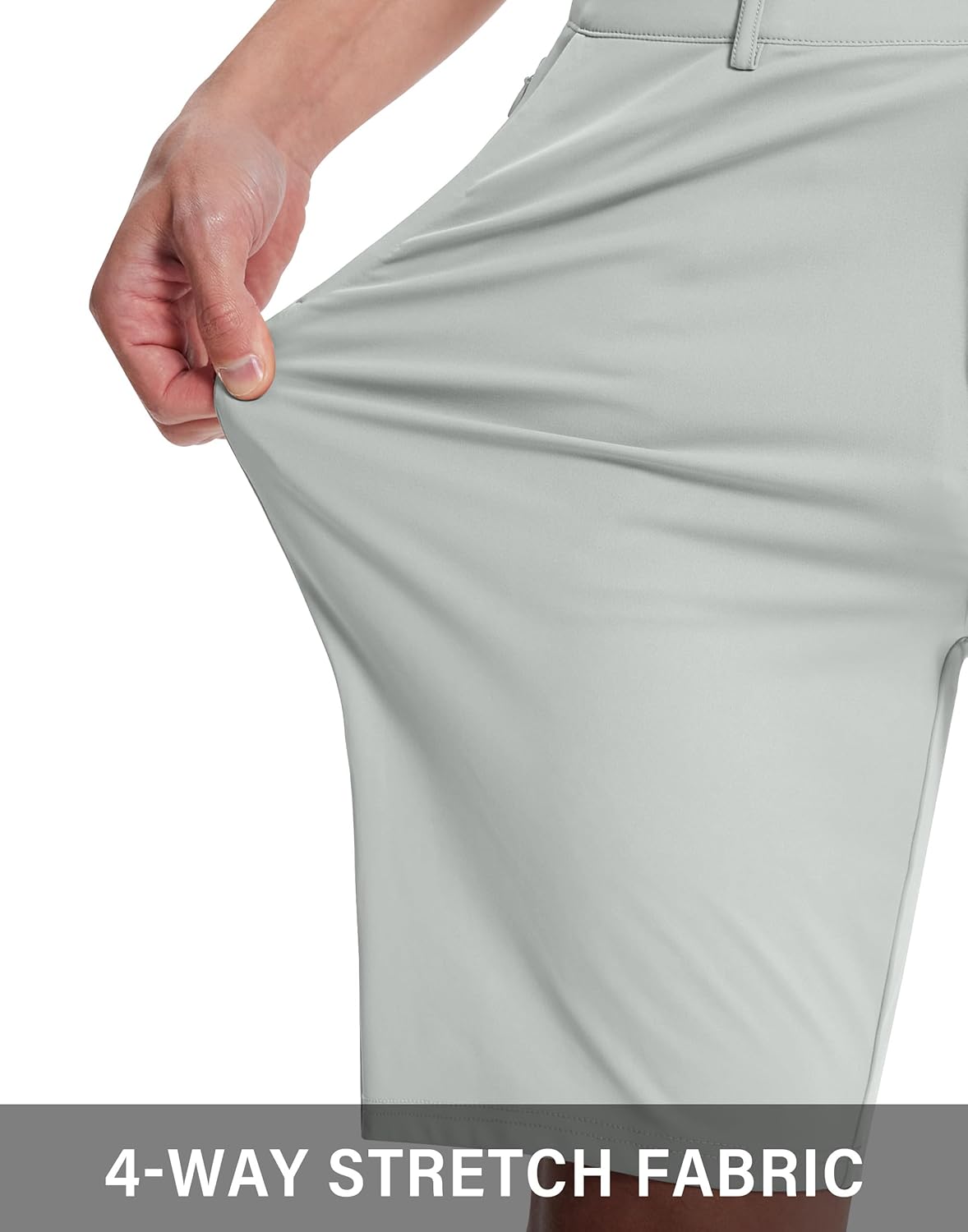 Mens Golf Dress Shorts 9 Inch with 5 Pockets Stretch Lightweight Quick Dry Men's Flat Front Shorts for Work Casual - Image 3