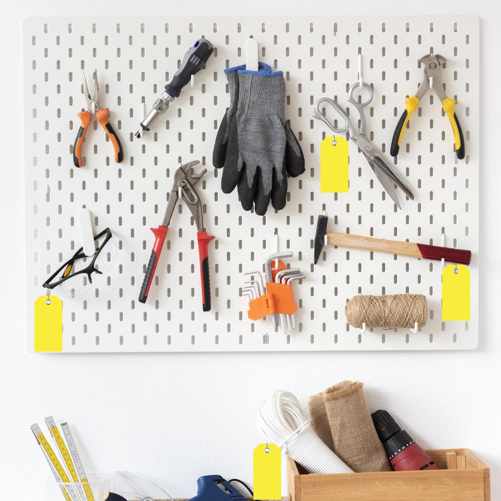 Amazon | 100個 2x4インチ イエロープラスチック配送タグ