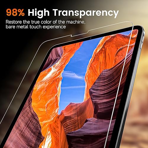 Vista 6 de PandaShield Paquete de 2 para iPad Pro de 12.9 pulgadas 6ª/5ª/4ª/3ª generación (versión 2022/2021/2020/2018) 9H+protector de pantalla de vidrio HD