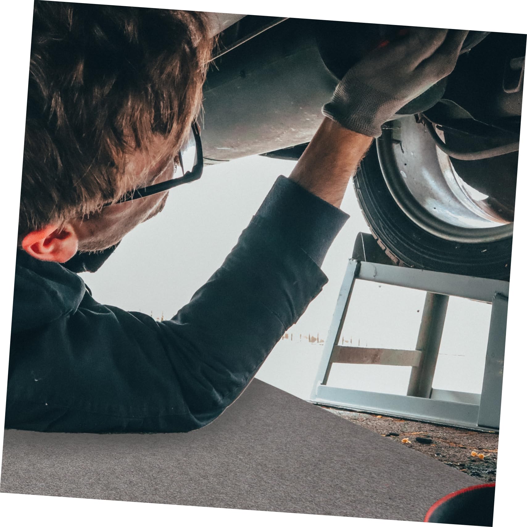 Ölmatte für Garagenboden Ölabsorbierende Autoreparaturmatte aus Filz Verschleißfest und Multifunktional für Werkstatt und Garage Geeignet Schwarz