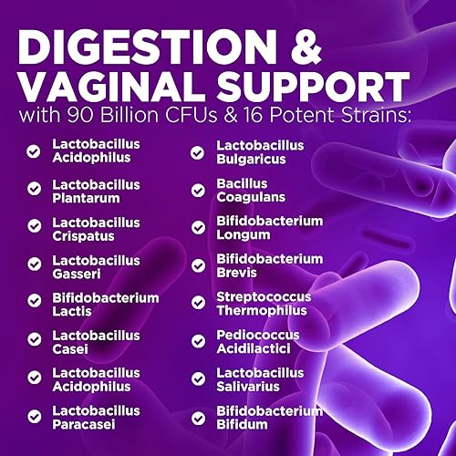 Miniatura 3 de Probióticos para mujeres, 90 mil millones de UFC, 16 cepas probióticas con arándano, probióticos vaginales con prebióticos PH, digestivo, UT, inmune