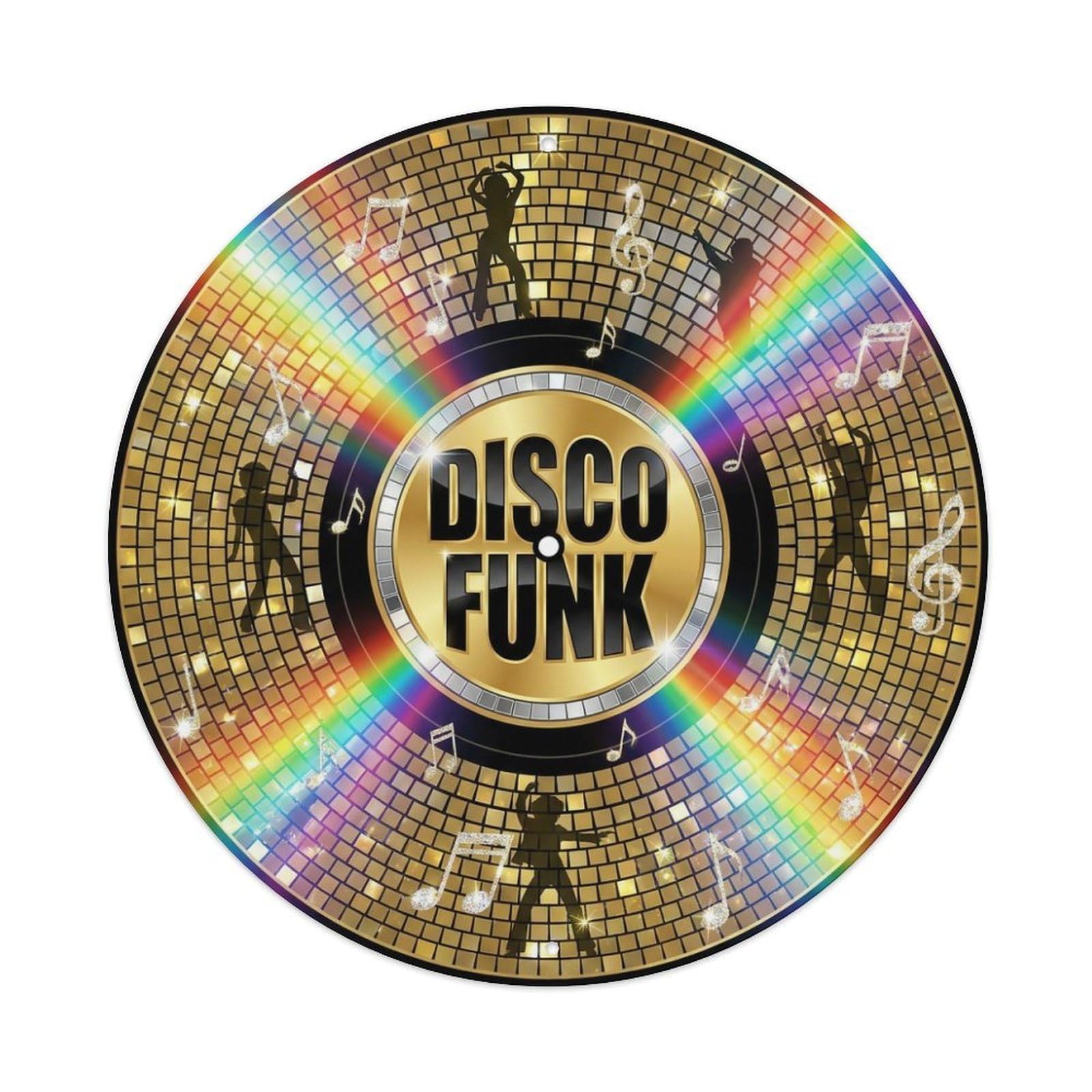 Funk Soul Record Cover Disco Ball Gold Vinyl Groove Metal Tin Sign