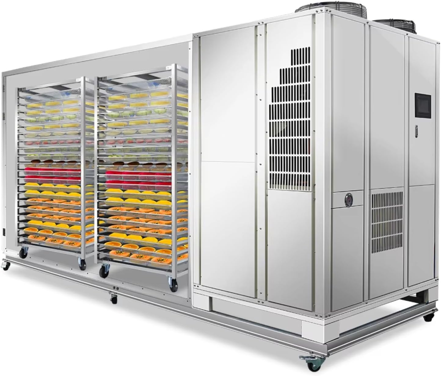 Extra Large Capacity Food Fruit Dehydrator, Tray Quantity Customizable, Suitable for Fruits, Meats, Jerky, and Vegetables, Ideal for Mass Production and Snack Making in Home Kitchens