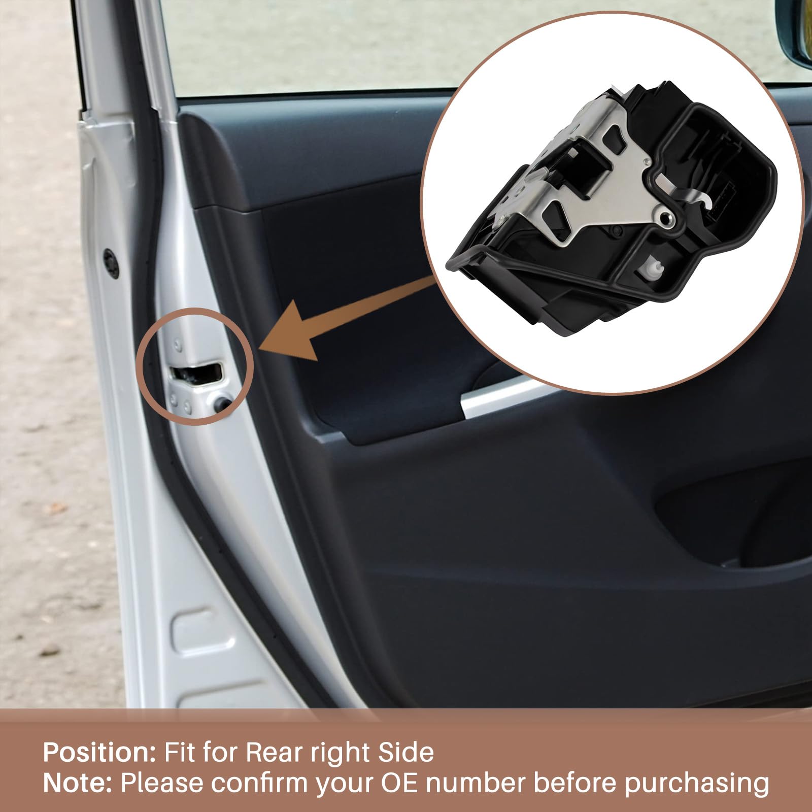 51217202146 51217059974 Serrure de porte avant droite à 5 broches pour Série 1 E81 E82 E87 Série 3 E90 E91 E92 E93 F30 Série 5 E60 E61 F10 Série 6 F12 F13 Série 7 F0. 1 pièce