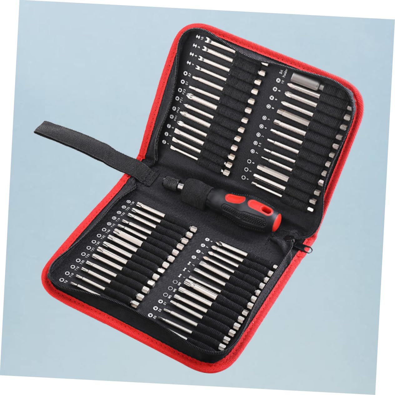 SHINEOFI Set de 55 Pièces D'embouts Électroniques en Métal pour Tournevis Électrique et Pneumatique, Bits Hexagonaux et Formes Croisées, Résistance et Anti-usure pour Usage Domestique