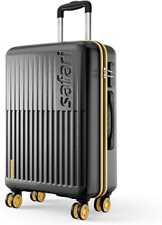Astra Neo 8 Wheels 76cm Large Size Check-in Trolley Bag, Hard Case Polycarbonate, 360 Degree Wheeling Luggage for Men & Women, Travel Bag, Suitcase for Travel, Trolley Bags for Travel, Black