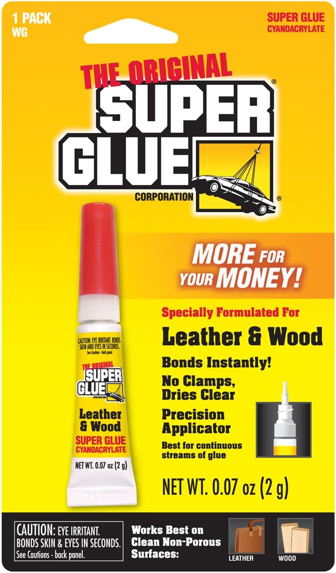 Super Glue Super Glue WG12 Wood and Leather Super Glue, 12Pack(Pack