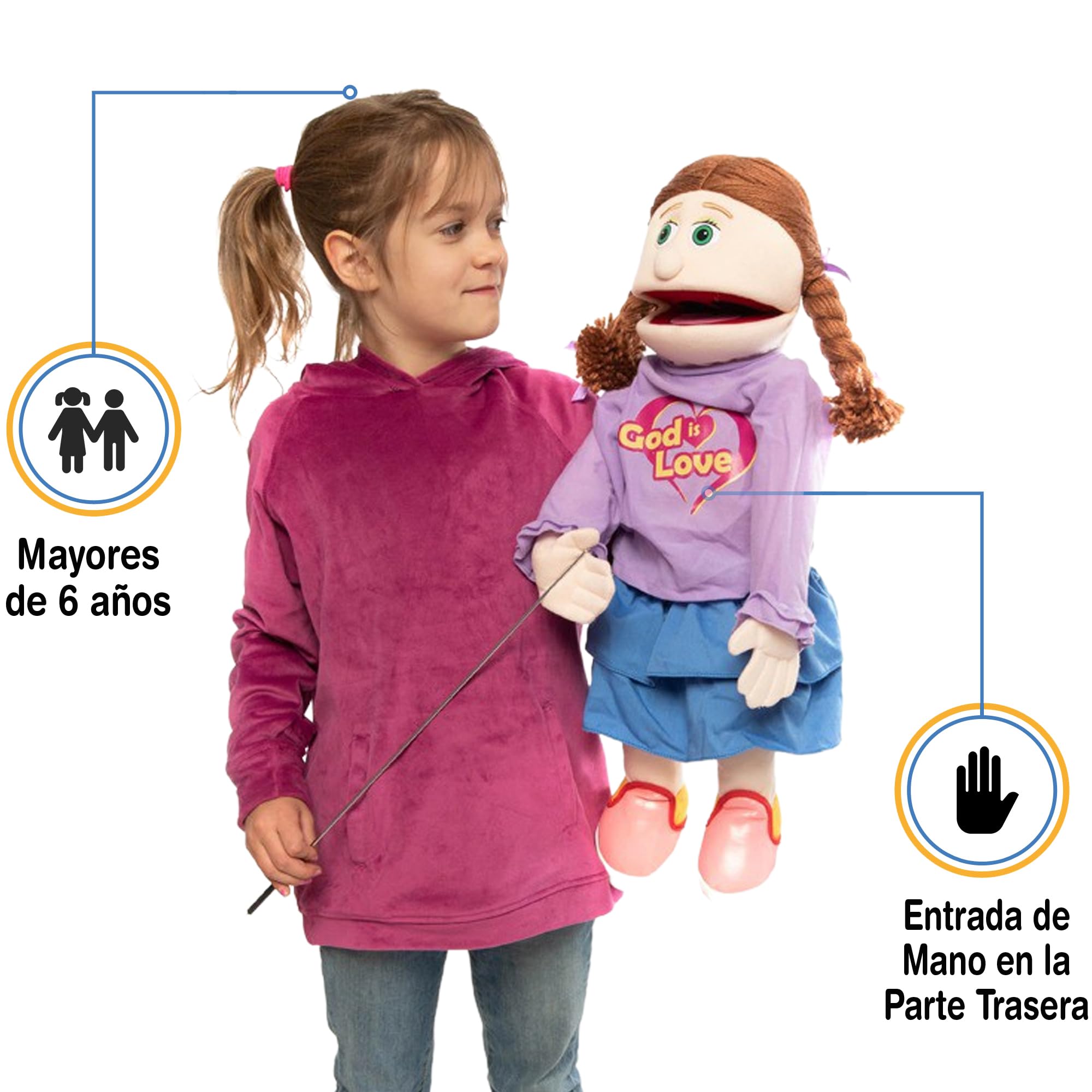 God Is Love | 25 Full Body Girl Puppet by Silly Puppets